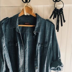 Merona Chambray Denim Button Down